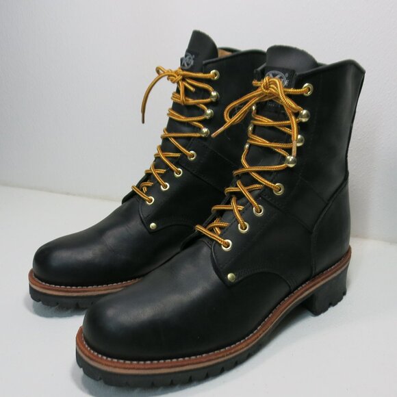 Climate Mens Logger Boots Leather 10